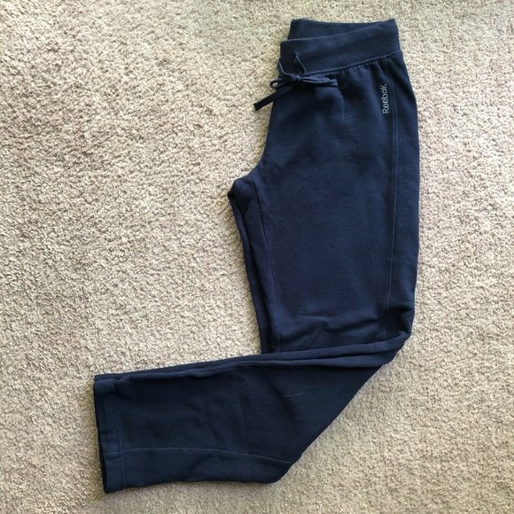 Reebok Pants - Reebok Women's Fleece Joggers/Track Pants, Size Small, Navy Blue, Polyester